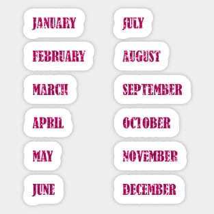 Glitter months Sticker